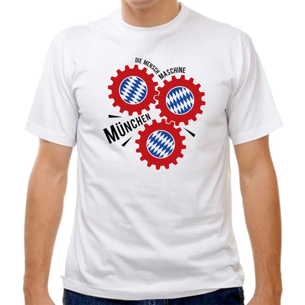 Bayern Munich Man Machine Soccer T-shirt, White, Medium