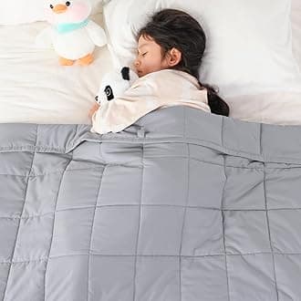 3 lb Weighted Blanket, 36" x 48" Heavy Blanket, Soft and Breathable, Glass Bead Filling for Calming Machine Washable, Grey