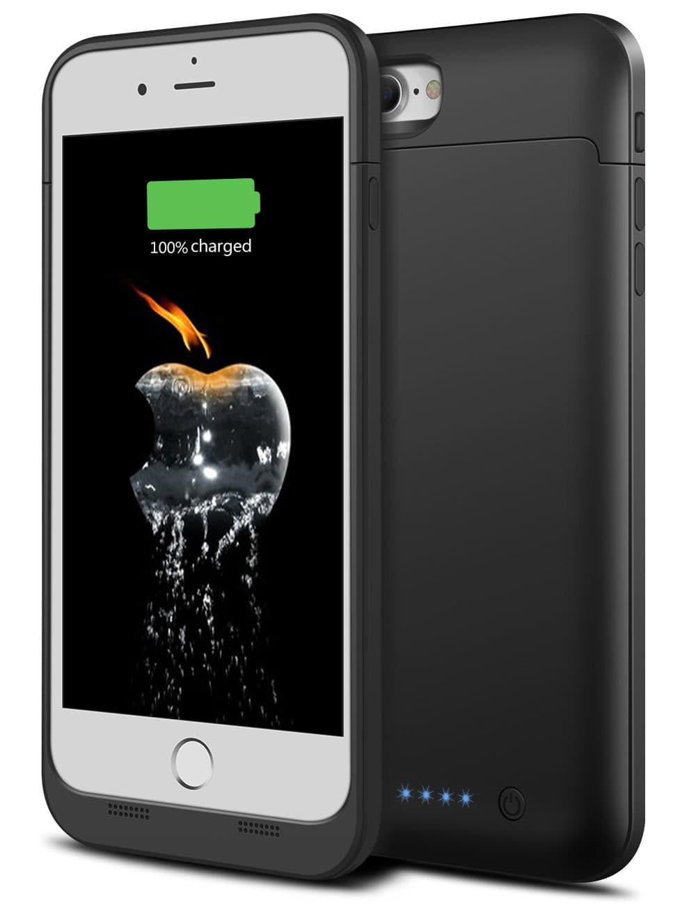 iPhone 7 Plus Battery Case, DODOTECH Slim Fit Design 7000mAh Capacity Polymer Battery iPhone 7 Plus Charging Case Removable Rechargeable Portable External Charger for iPhone 7 Plus 5.5 Inch - Black