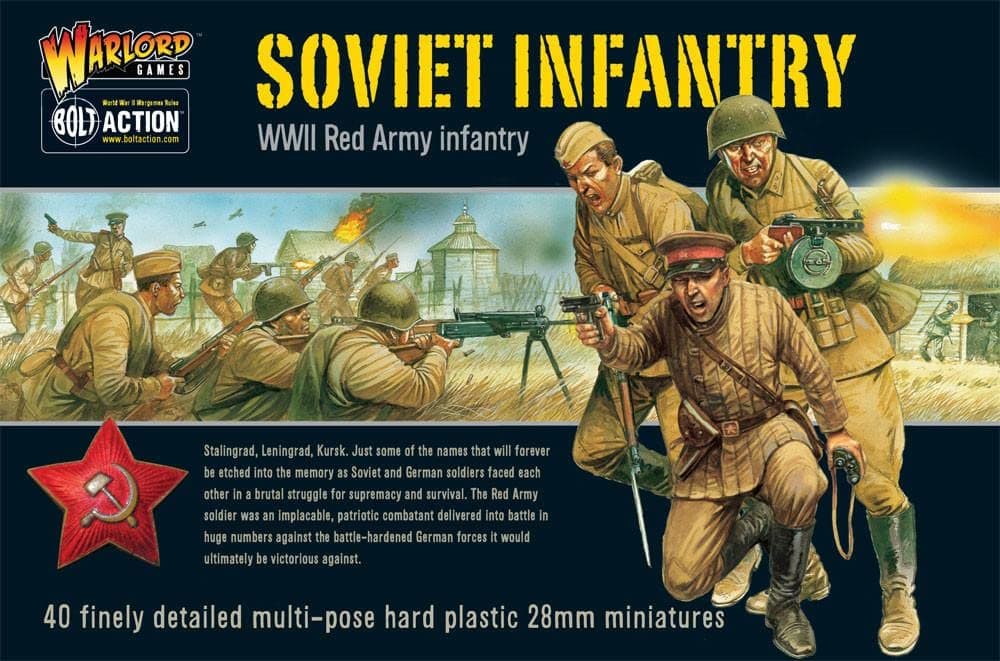 Warlord Games Bolt Action Soviet Red Army Infantry 1:56 WWII Military Wargaming Figures Plastic Model Kit