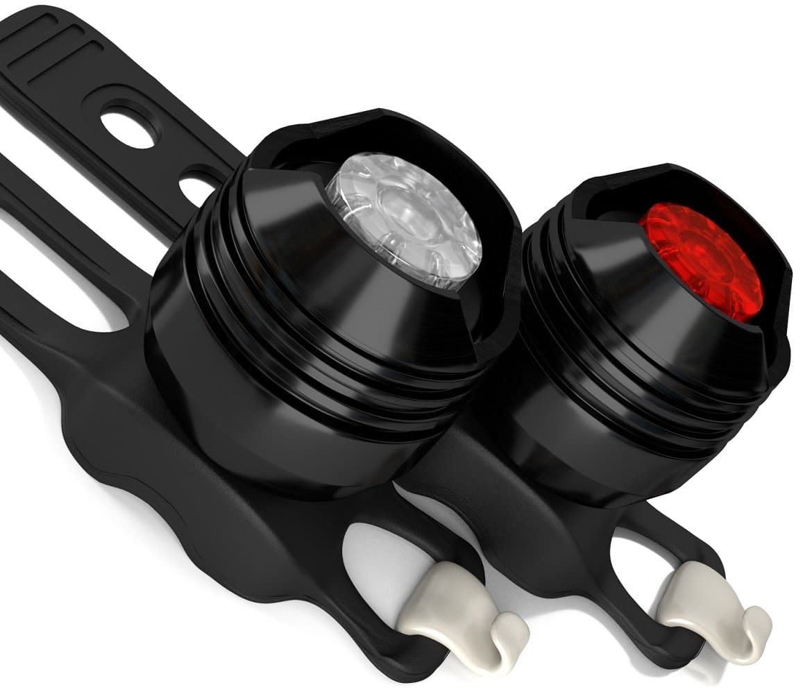 LED Bike Lights Set Front and Back Flashing Bicycle Lights– Night King Pro Black Ano Safety Lamp Set-100% Guarenteed Satisfaction- Mount Red Taillight on the Seat Post & White Headlamp on Handle Bars- Blinking Mode for Road/traffic & Increase Visibility