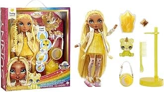 Rainbow High Fashion Doll with Slime & Animal – Sunny (Yellow) – 28 cm Sparkly Doll with Sparkling Slime, Magic Animal and Fashion Accessories – Age 4-12 Years