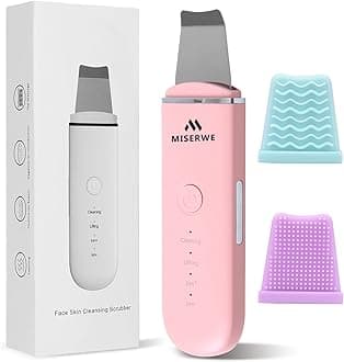 Skin Scrubber Face Skin Spatula Facial Scrubber Spatula Pore Cleaner with 4 Modes (Pink)