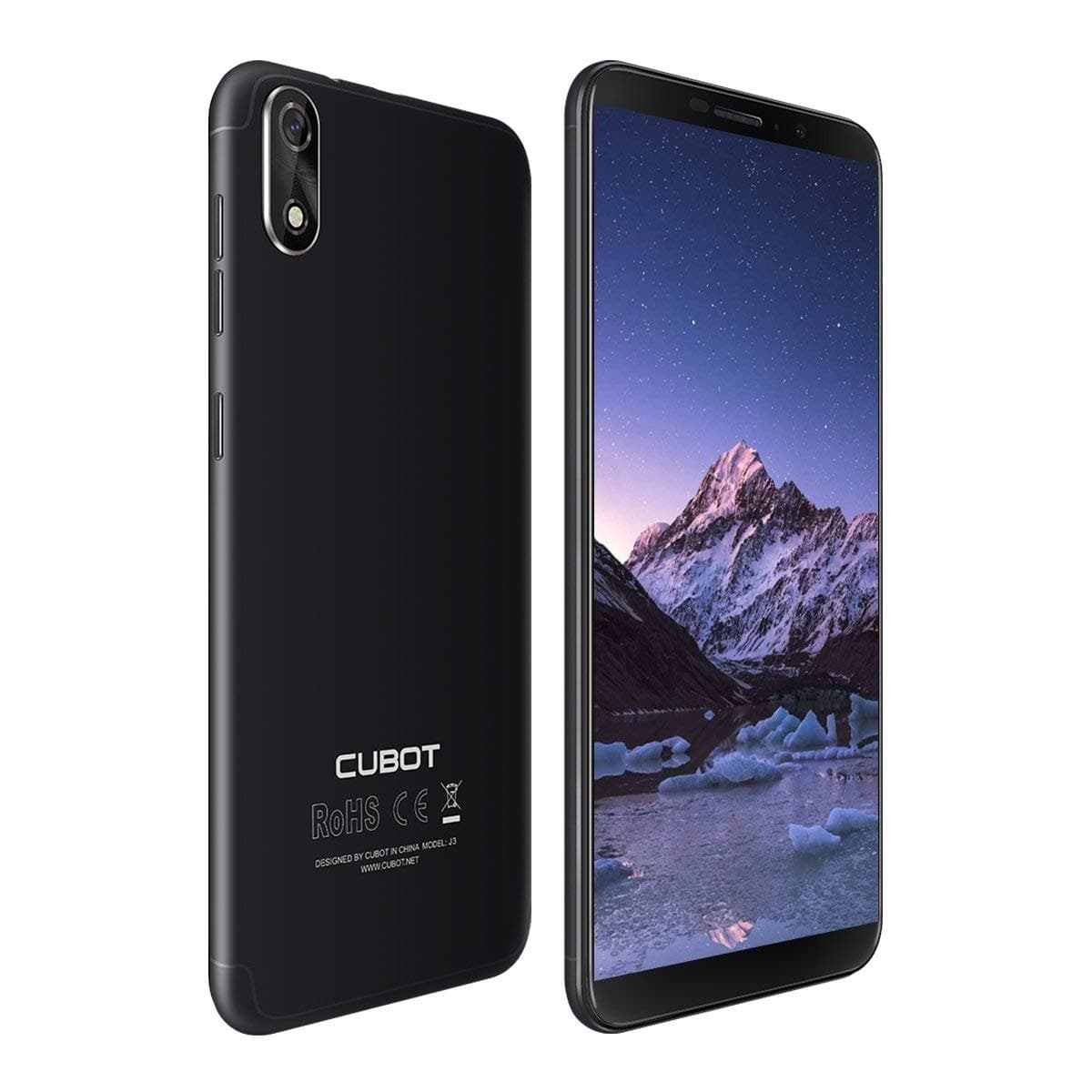 CUBOT J3 SIM-Free Smartphone, Android GO, 16GB ROM, Dual SIM, 8.0MP Dual Cameras and 5.0 Inch Display UK Version-Black