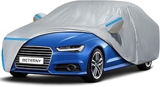 Car Covers for 2004-2025 Audi A6/S6, Waterproof Custom-fit All Weather Sun Rain UV Dust Snow Protection Outdoor A6 Full Car Cover with Door Zipper and Cotton Lining-Gray