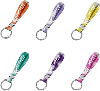 50 Personalized Silicone Keychains for Backpack Key Cellphone, Custom Silicone Keyrings CustomText/Icon for Adults