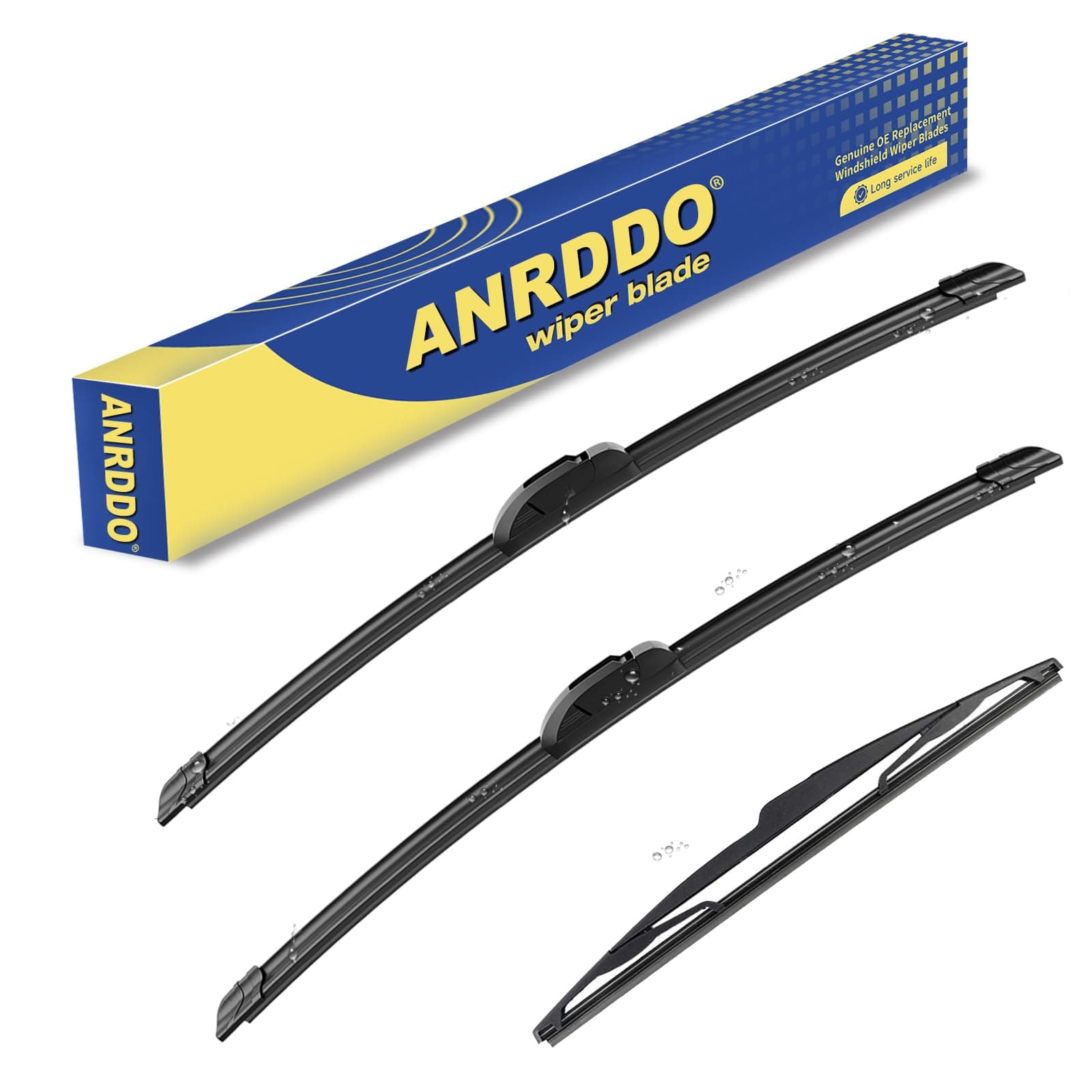 3 Wipers Factory Replacement For 2007-2014 Ford Edge,2007-2015 Lincoln MKX Original Equipment Windshield Wiper Blades Set 26"+20"+14" (Set of 3)