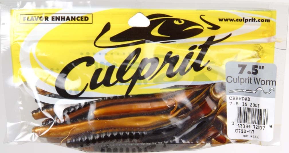Culprit7.5-in. Worm, 18Ct Bag