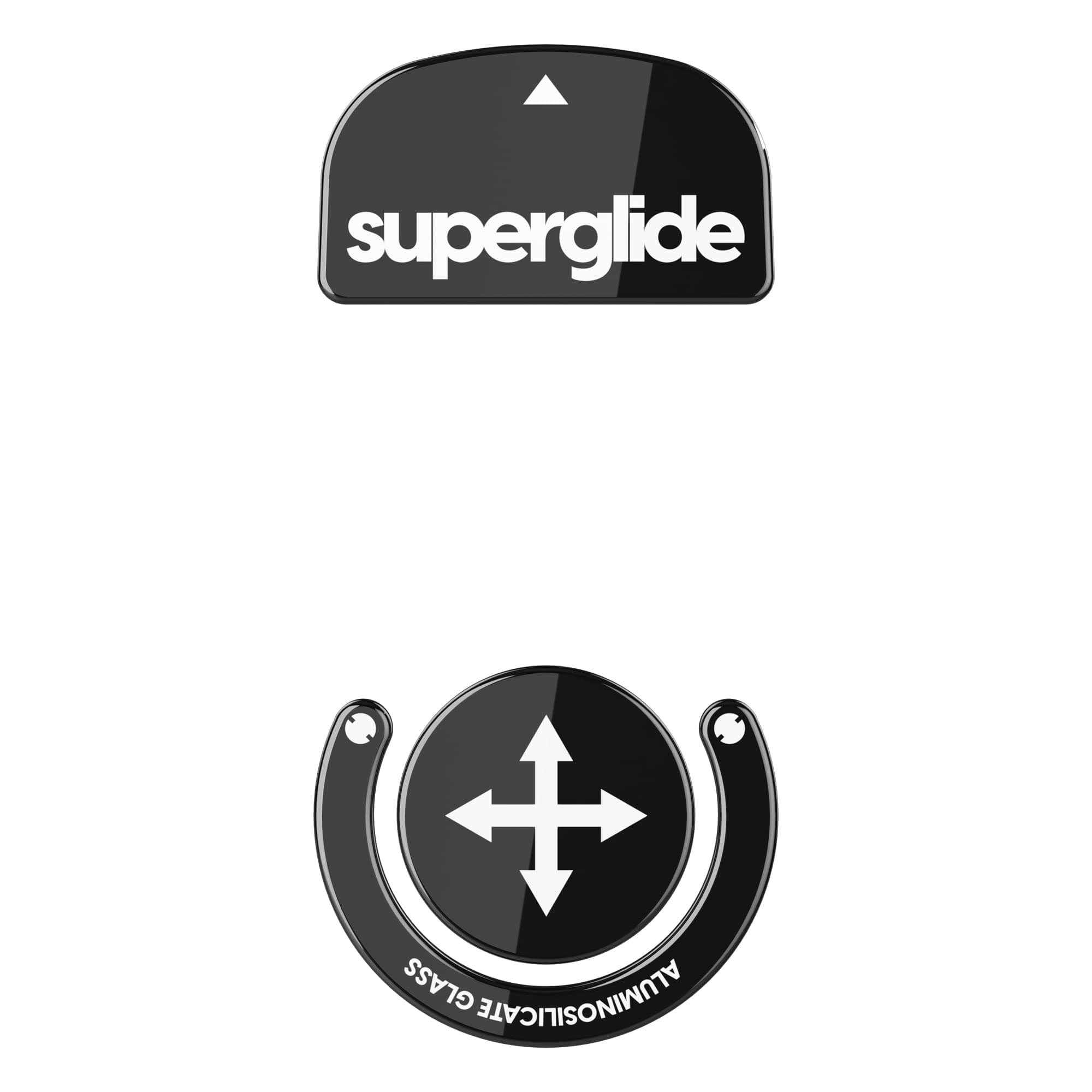 Superglide Glass Mouse Skates - Super Smooth Glide, Polished Round Edge, Super Fast Gaming Mouse Feet with Durable Sole for Logitech G Pro X Superlight1 (Type-S, Black)