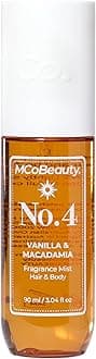 MCoBeauty - Fragrance Mist No.4 - Light Body Mist and Hair Perfume with Caramel, Macadamia, White Chocolate and Sea Salt - Gifts for Women, Feminine Spray, Self Care Gifts for Women - 90ml Bottle