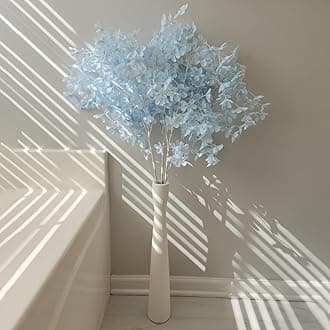 AETVRNI White Ceramic Vase, 16.5'' Tall, Modern, Oblong, Floor Vase, Decor, Living Room, Bedroom, Hallway