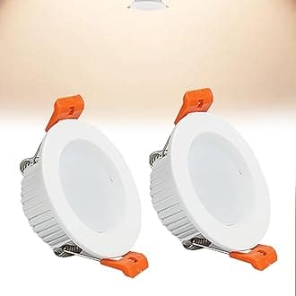 5W LED Recessed Ceiling Spotlights, 4000K Neutral White Ultra Slim Panel Light, Cut Φ70-75mm, AC110-240V Round Downlights for Living Room Office, 2 Pack