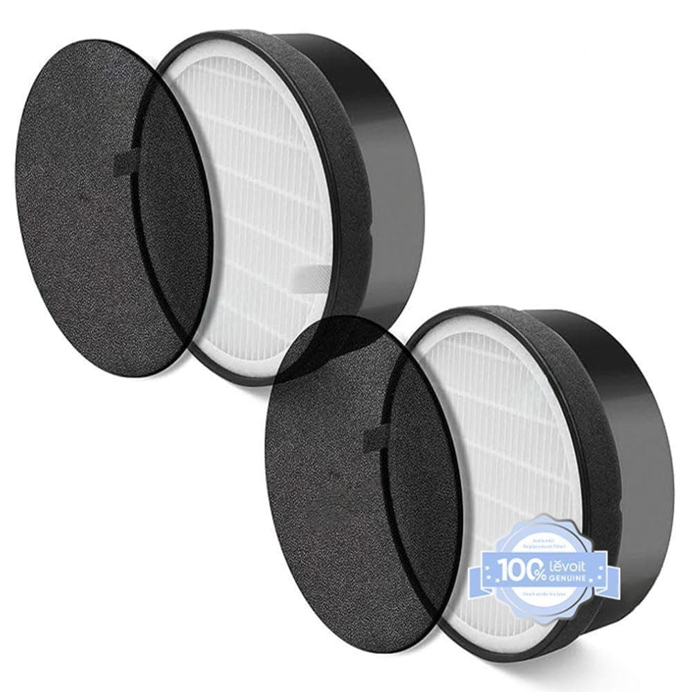 LV-H132 Replacement Filter, Genuine LV-H132-RF Air Purifier Filters, High-Efficiency Activated Carbon for Removal of Smoke, Odor, Allergens, Pollen, 2 Pack