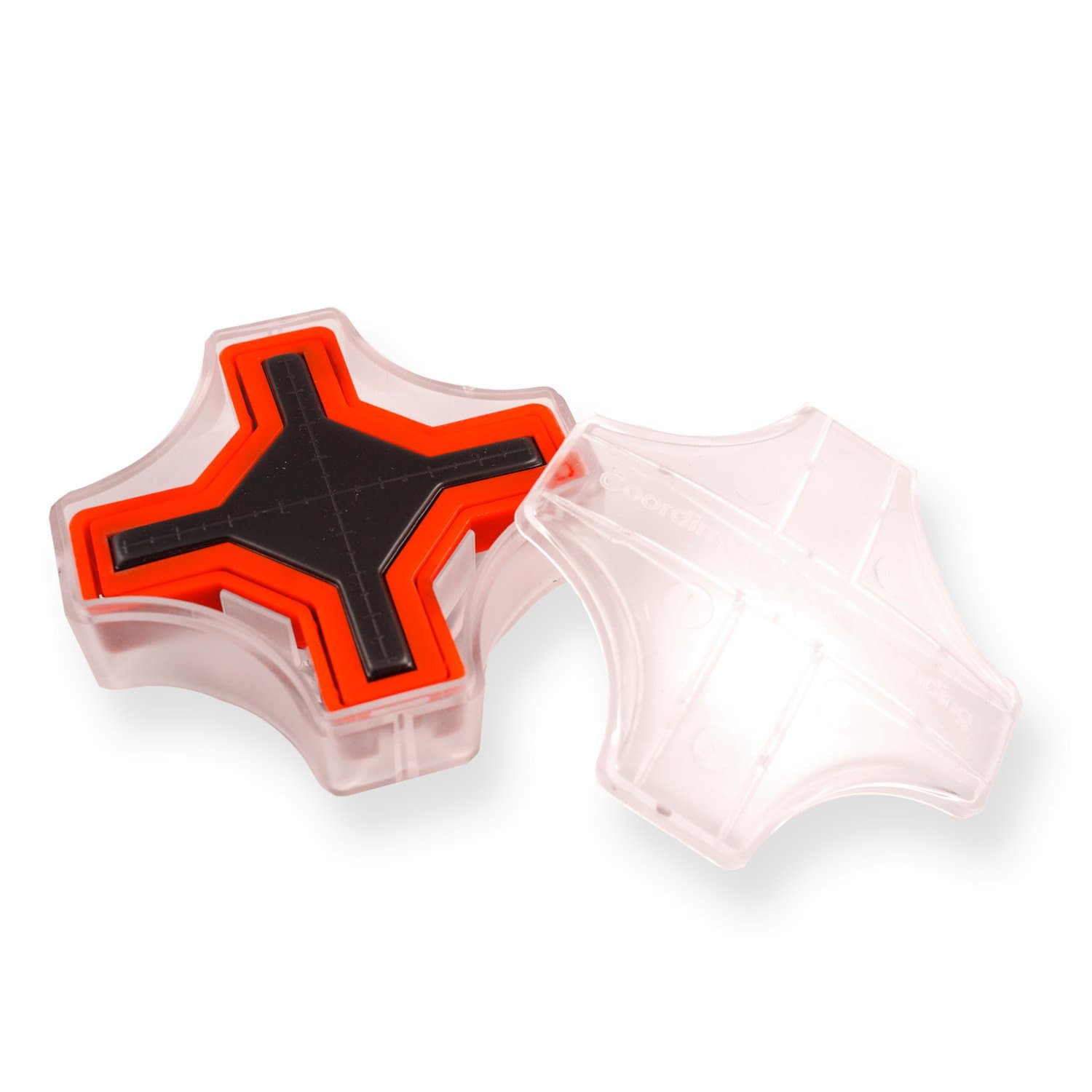 Self Inking XY Graph Stamp Clear and Red, Inch Measurements (with Black Ink)