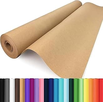 Wrapping Paper, 17.8" x 1200" Brown Kraft Paper Roll Bulletin Board Easel Poster Decorative Kraft Paper, Fathers Day Bouquet Flower Gift Wrap, Table Floor Covering Packing Shipping Moving Supplies