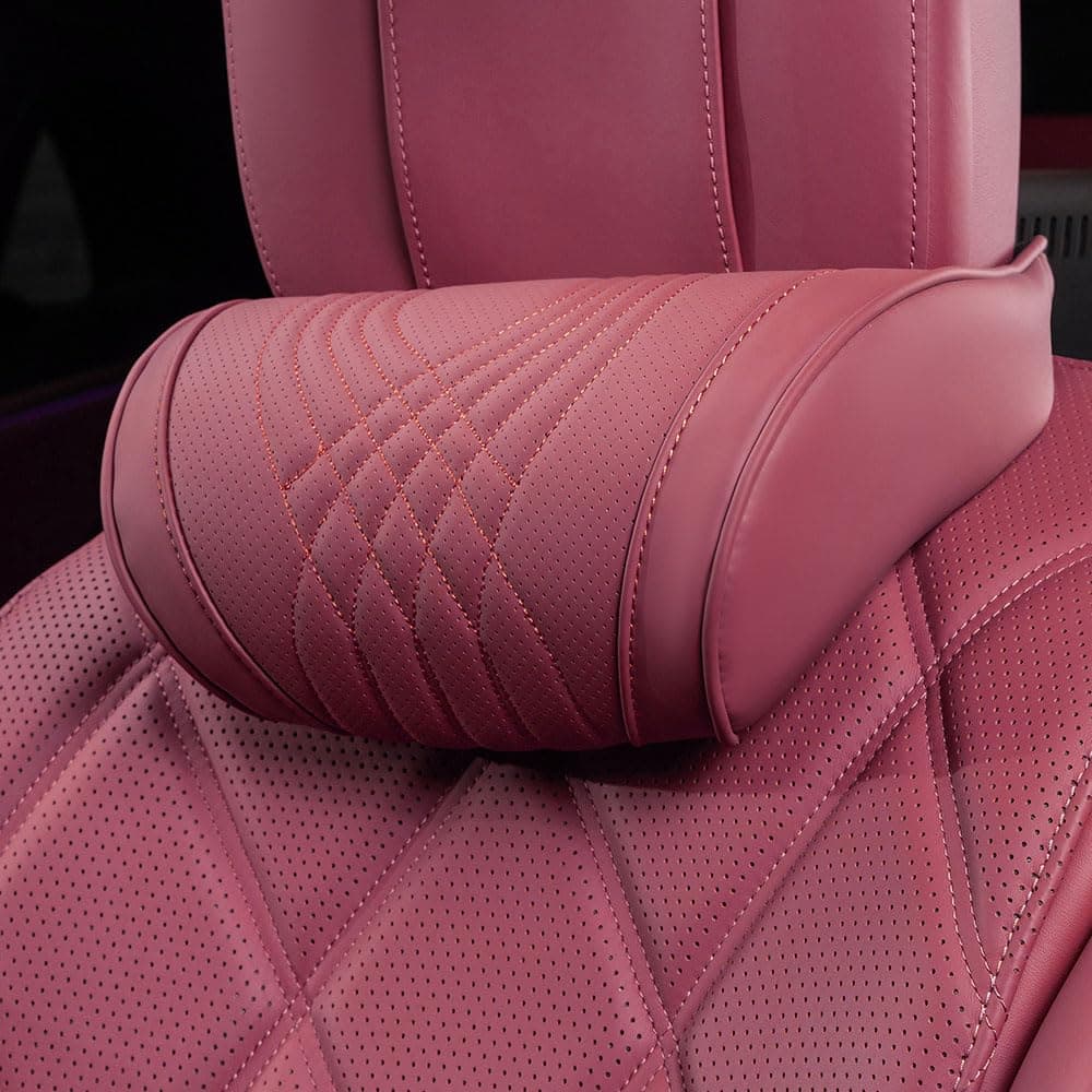 Sponsored Ad – Car Headrest Memory Foam Neck Pillow for Driving with Leather Cover Soft Comfortable Seat Head Pillow Cushion for Most Cars SUV Sedan Home Office Red (1PC)