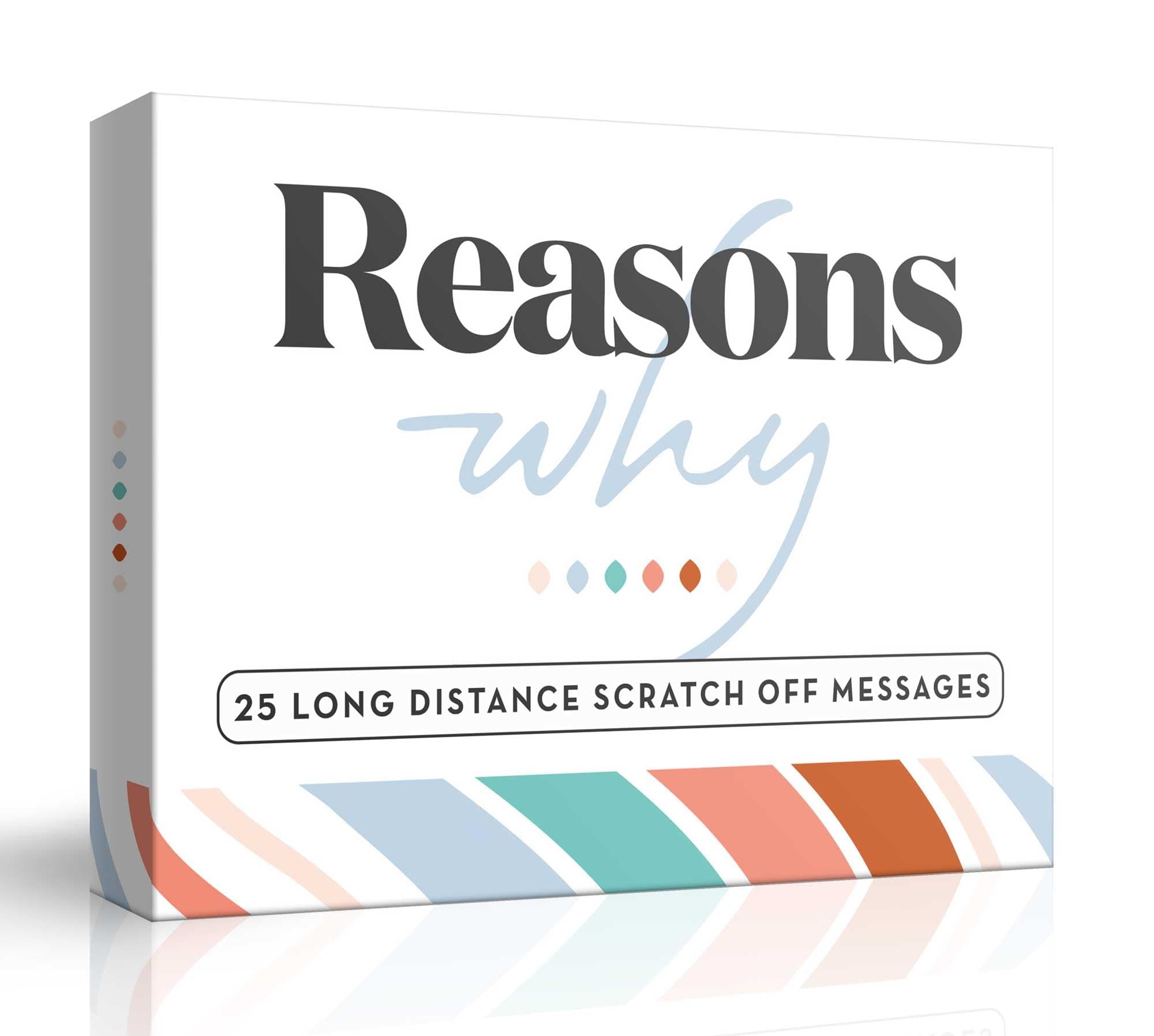 Romantic Long Distance Relationship Gifts - 25 Pre-Written Scratch Off Love Messages for Girlfriend, Boyfriend & Couples