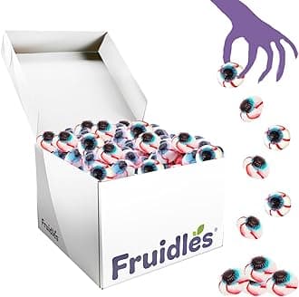 Fruidles Halloween Spooky Eyeballs Gummi Candy, Delicious Assorted Colors & Fruit Flavors Gummies (4.4 Pounds (Bulk))