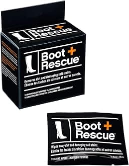 BootRescue All Natural Cleaning Wipes for Leather & Suede Shoes & Boots for Dirt, Salt Stains