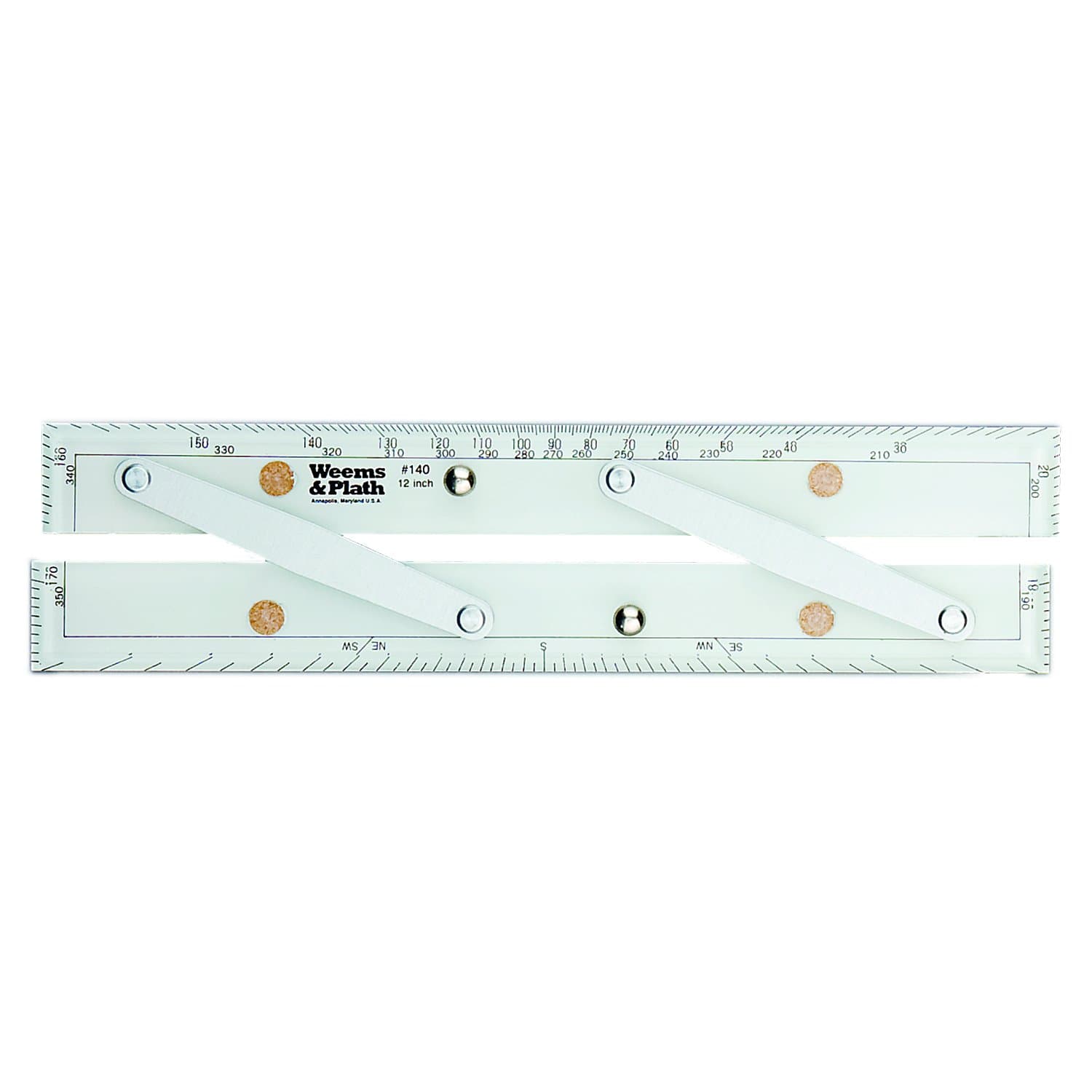 Weems & Plath 12” Parallel Ruler #140 with Brushed Aluminum Arms