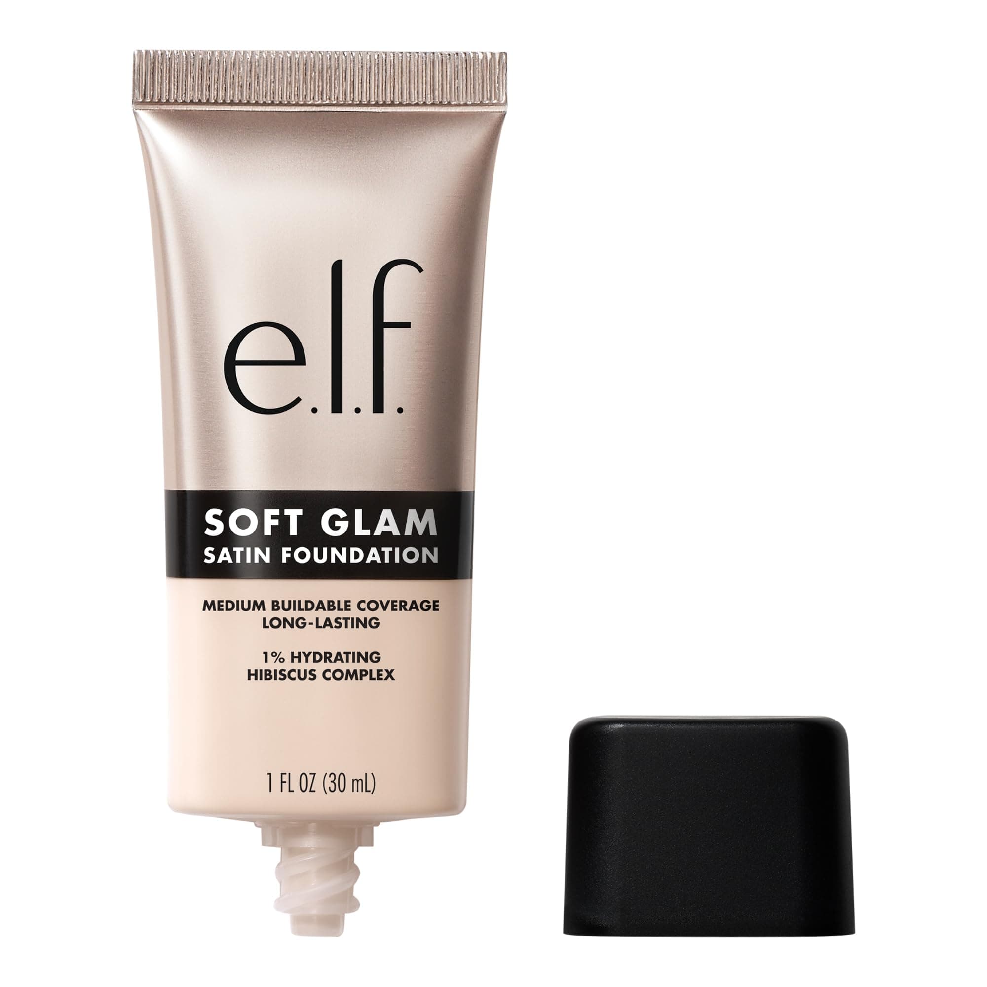 e.l.f. Cream Soft Glam Foundation, Medium Coverage, Long-Lasting & Buildable Foundation For A Smooth, Satin Finish, Vegan & Cruelty-Free, 10 Fair Cool