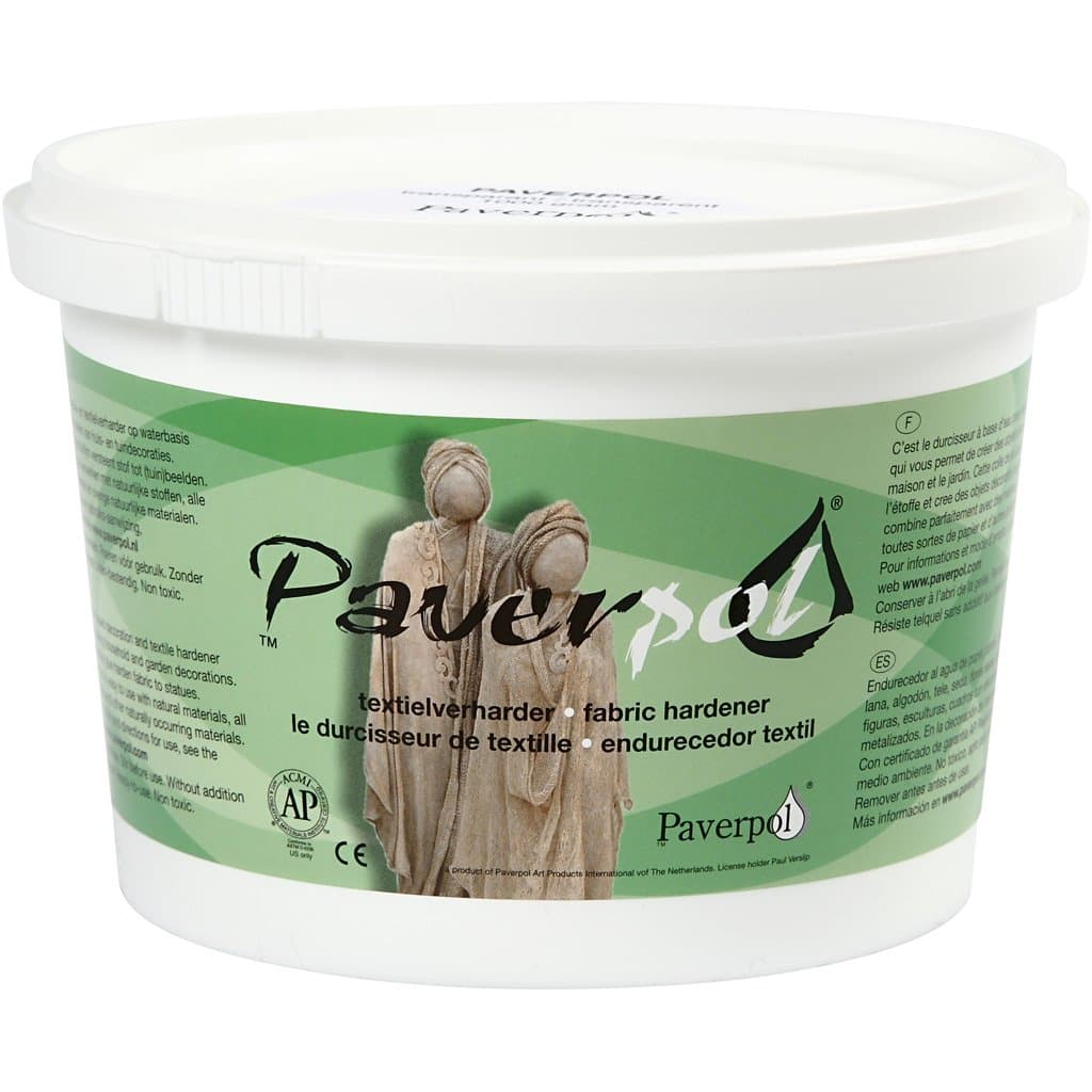 Paverpol Textile Hardener 1000 g – Transparent Water‑Based Sculpting Medium for Fabric & Natural Materials – Indoor & Outdoor Use – Durable, Weather‑Resistant Finish