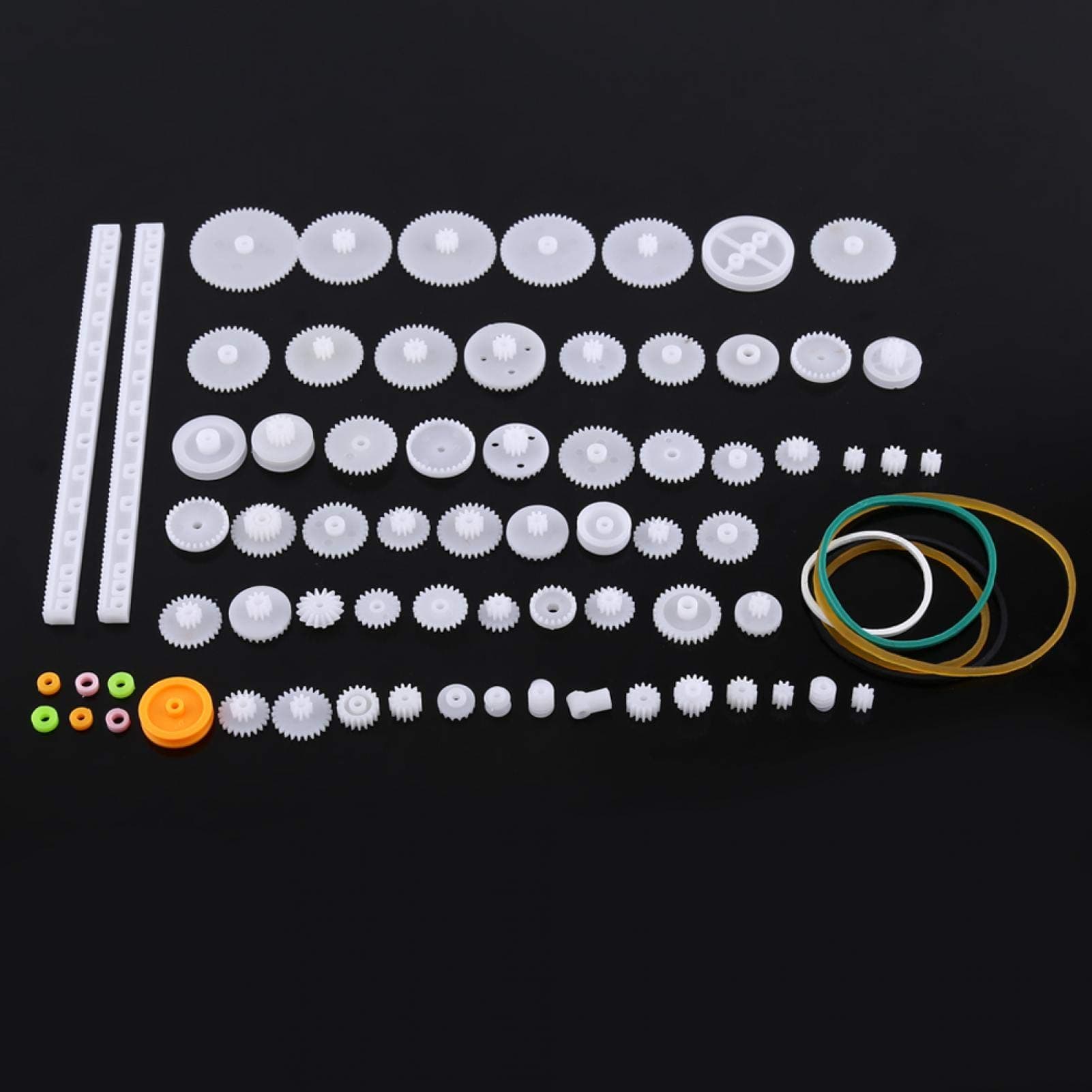 Plastic Gears, Technology Wearable Motor Gear Set, for Car Robots(75 gear packs)