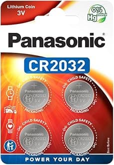 4 Panasonic CR2032 Lithium Batteries. 3V Coin Cell