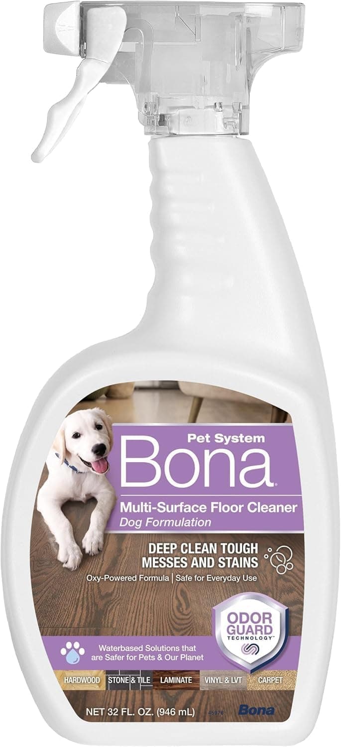 Bona Pet Spray Odor Eliminator, Dog Formulation, 32 fl oz, Safe for Carpeted Areas and Multi-Surface Floors