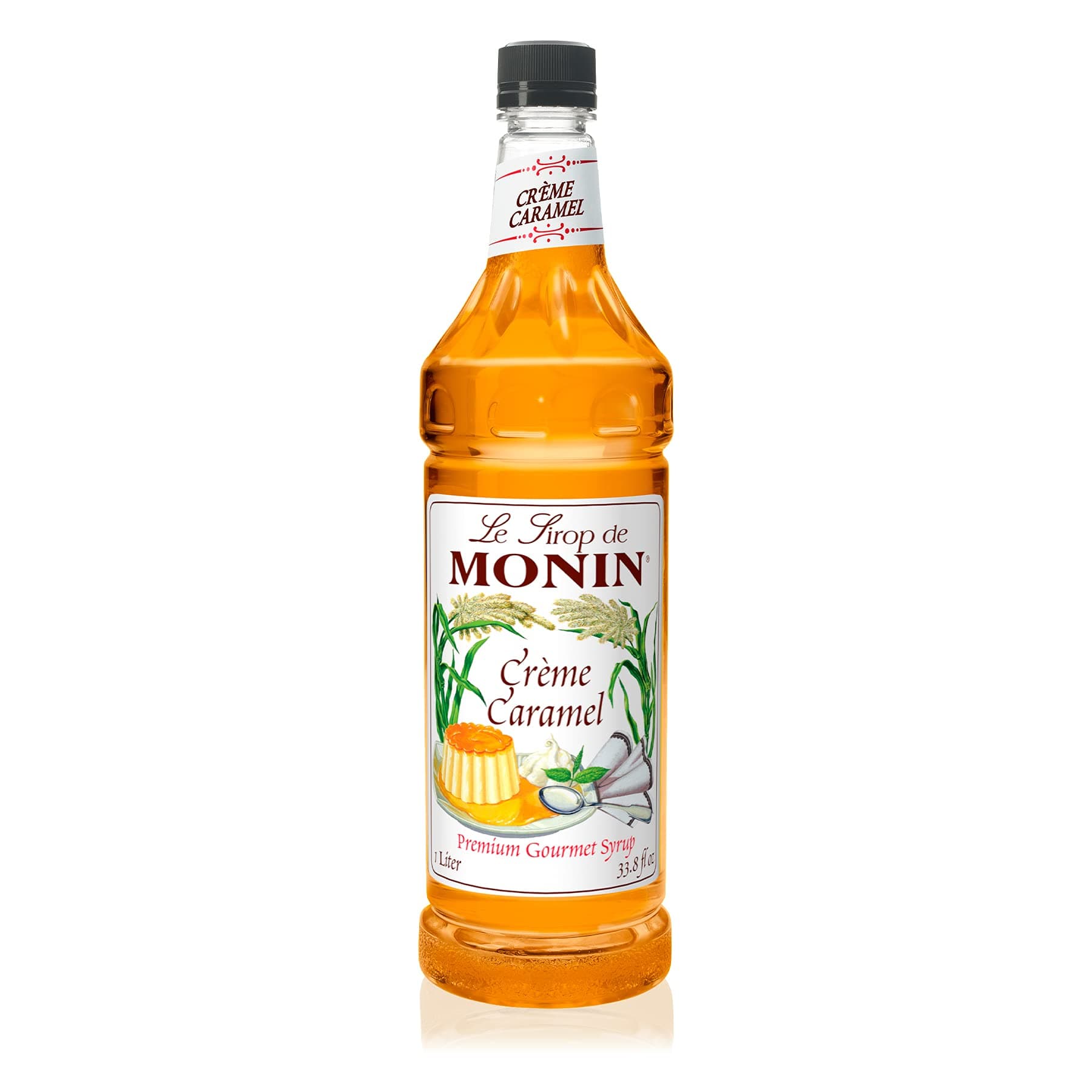 Monin Flavored Syrup, Caramel Cream, 33.8 Ounce Plastic Bottle (1 Liter)