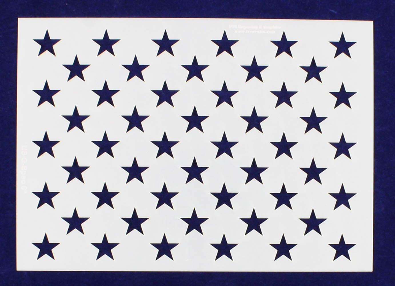 TCR Templates 50 Star Field Stencil 14 Mil-G-Spec -9"L - Painting /Crafts/ Templates