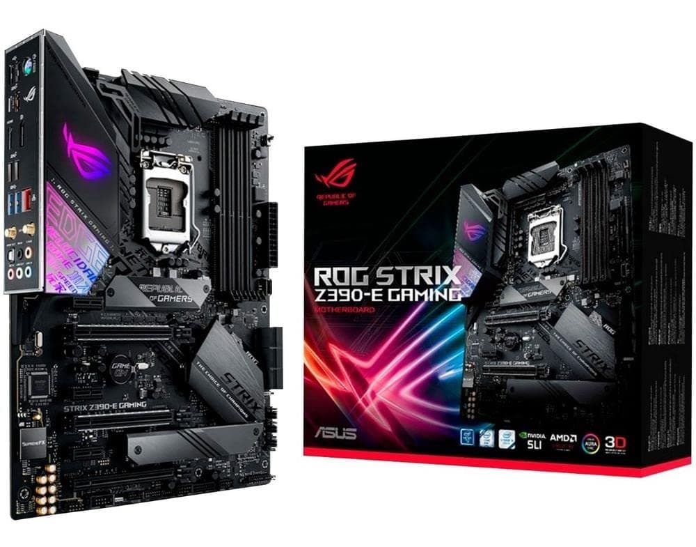 ASUS ROG Strix Z390-E Gaming LGA1151 (Intel 8th and 9th Gen) ATX DDR4 DP HDMI M.2 USB 3.1 Gen2 802.11 AC Wi-Fi Motherboard, Black