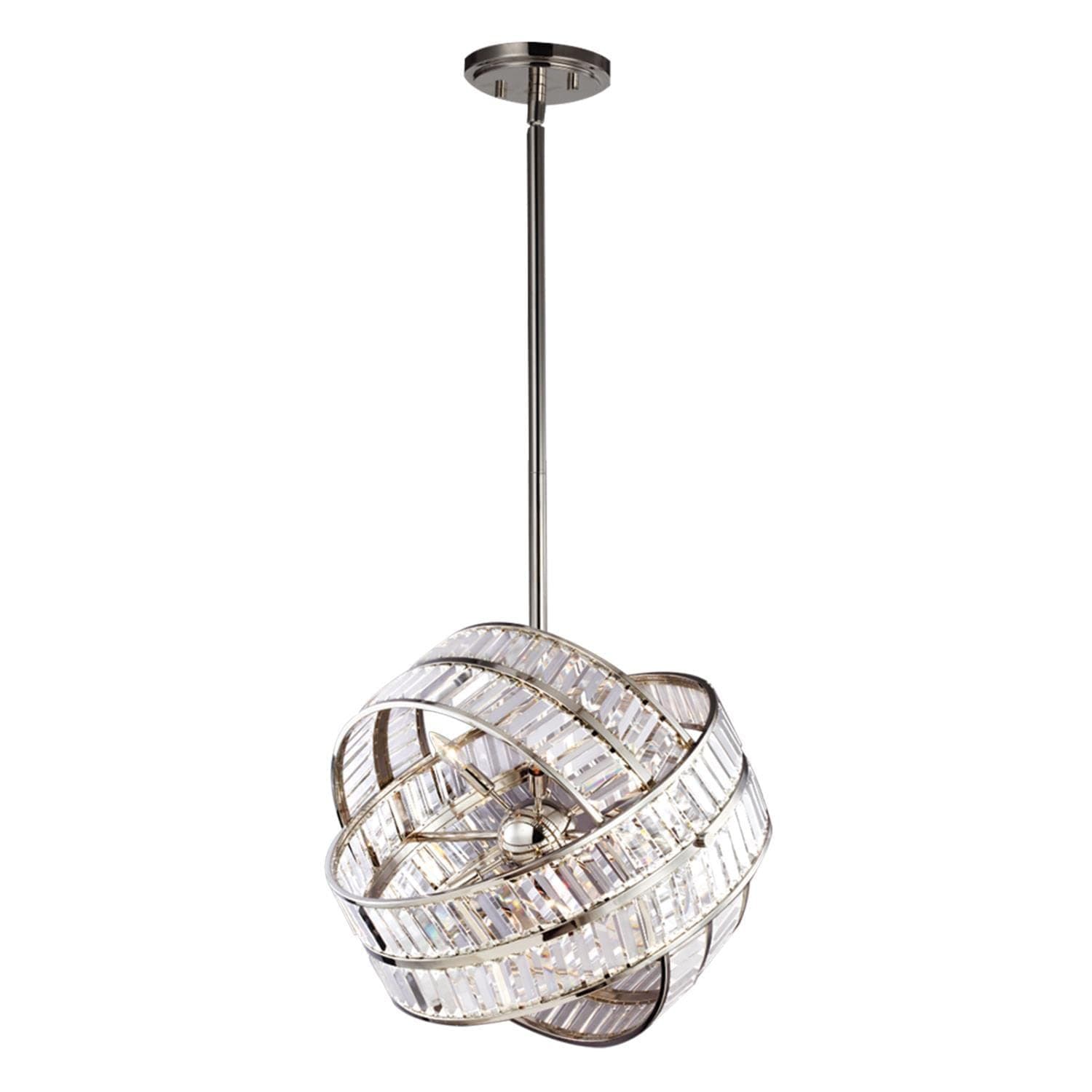 CD10072-8-PN UNA Chandelier, Nickel
