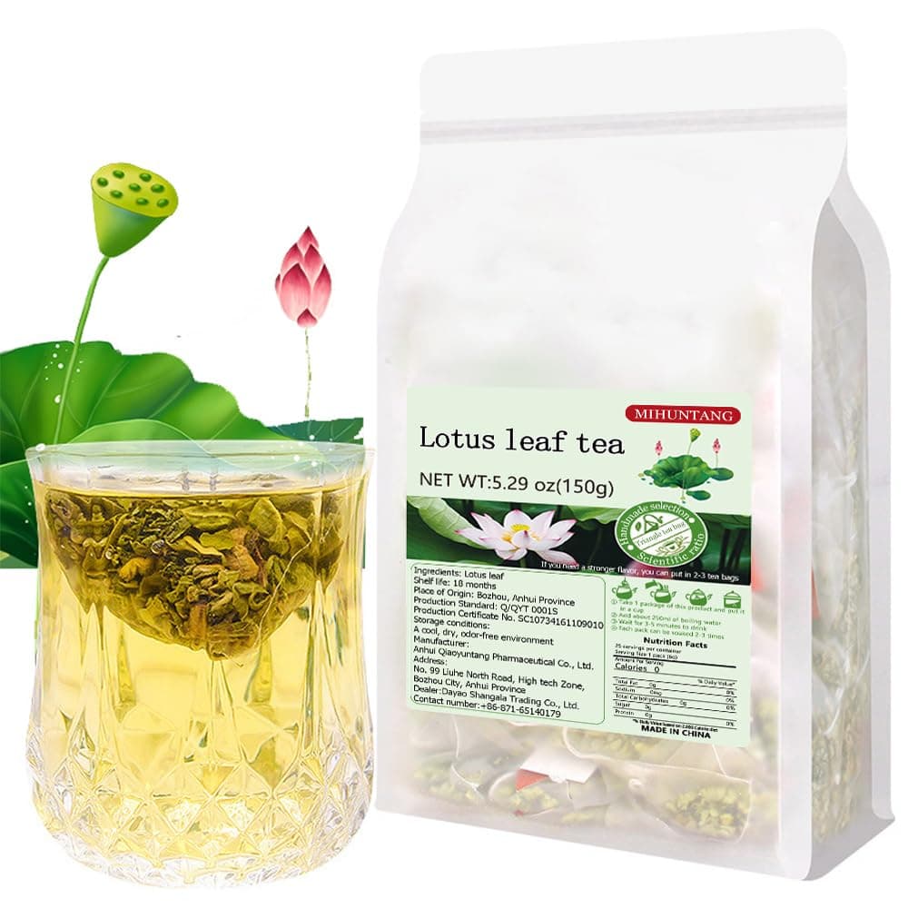 Lotus leaf tea 5.29 oz Tea bag Lotus fragrance Dense tea 荷叶茶150g