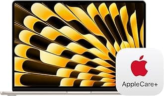 - 2025 MacBook Air 15-inch Laptop with M4 chip: Built for Apple Intelligence, 15.3-inch Liquid Retina Display, 24GB Unified Memory, 512GB SSD Storage, Touch ID; Starlight with AppleCare+ (3 Years)