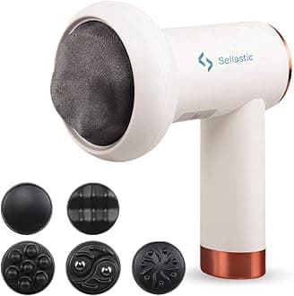 Cordless Body Massager Gun Pain Relief, 5 in 1 Handheld Rechargeable Deep Tissue Muscle Massage Roller for Stomach, Neck, Shoulder, Arms, Legs, Belly Sculpting Relaxation Machine for Men & Women