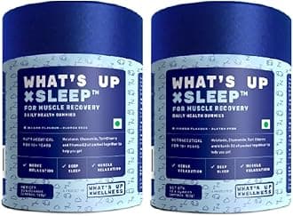 What's Up Wellness Melatonin 5 mg Sleep Gummies | Tart Cherry and Chamomile Extracts for Muscle Recovery & Nerve Relaxation | Helps You Sleep Soundly | Wake Up Fresh & Energetic | 60 Melatonin Gummies