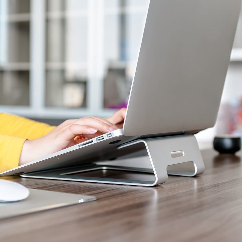 Stouch Silver Luxury Aluminium Dock Laptop Vertical Desktop Radiating Holder Stand Heat Dissipation for Macbook Air Macbook Pro & Other Laptop Notebook by Stouch