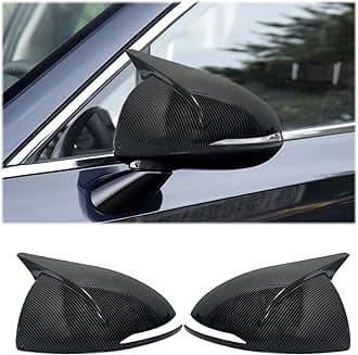 Side Mirror Cover, for Hyundai Sonata 2020 2021 2022 2023, 2PCS Turn Signal housing Cover Accessories - Carbon Fiber(with Turn Signal housing Slot)