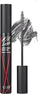 CLIO Kill Lash Superproof Mascara, Waterproof Volumizing Mascara with Curved Brush, Buildable Fullness, Smudge-Resistant Long Wear, Lifted Curl and Clean Definition (002 Volume Curling)