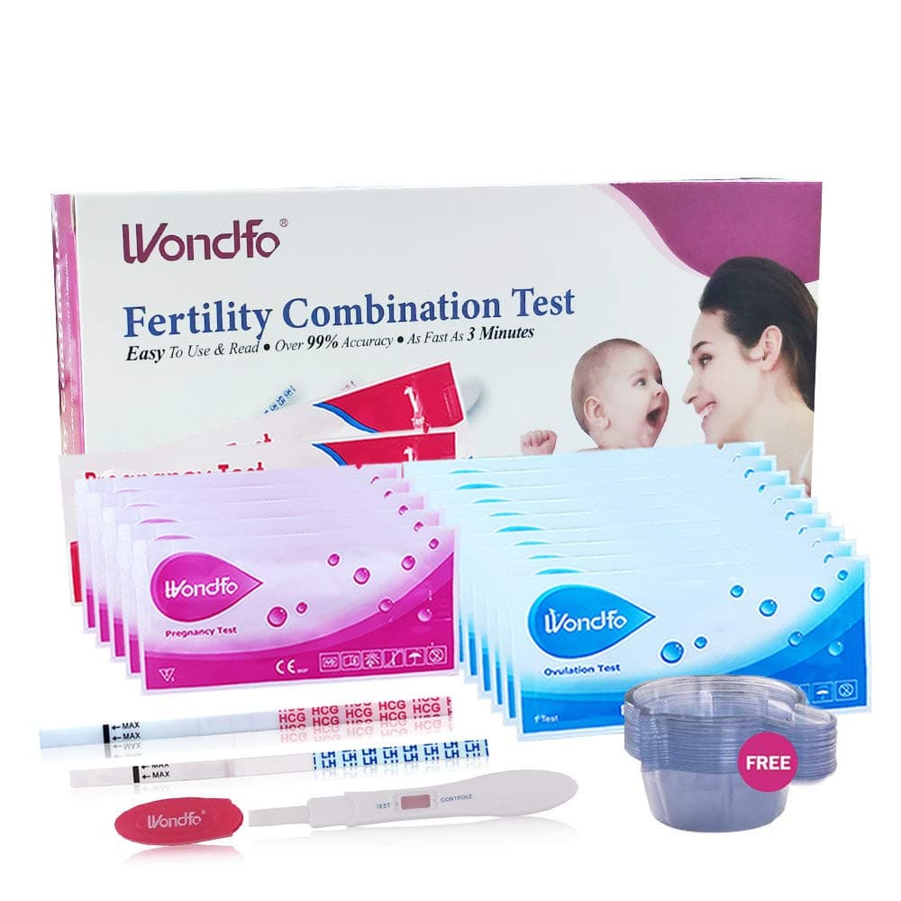 Wondfo 40 x Ovulation Urine Test Strip LH Detection Sticks+20 x Pregnancy Early Detection Urine Test Strip+ 2 x Pregnancy Urine Test Midstream HCG Pregnancy Test Pen Great Sensitivity