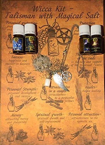 Wizard Work Magic Pendant Cleansing and Salt Collection Protection from Enemies: Protection from Evil People and Witchcraft