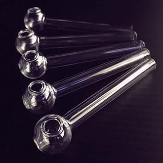 6 Pieces Thick Glass Oil Burner Clear Glass Oil Burner Pipe Glass Tube Oil Nail Glass