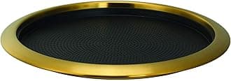 Service Ideas TR1412RIVG Tray with Removable Insert, 12" Round, Stainless Steel, Vintage Gold