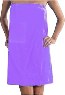 Terry Cotton Spa Wrap Cover Up Towels, Terry Cotton Ladies Shower Wrap Towels, Lavender, One Size