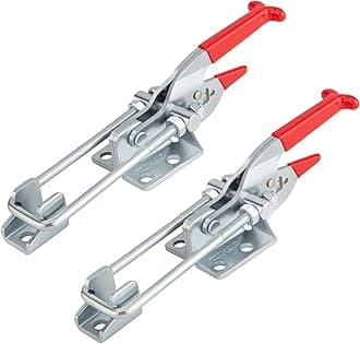 latch COOLOGIN Heavy Duty Toggle Clamp, 2000lbs Large Capacity Adjustable U Bolt Self-lock Toggle for Tire Carrier, Trailer, Lid, Industrial Equipment, Boxcar and More (2 Pack)