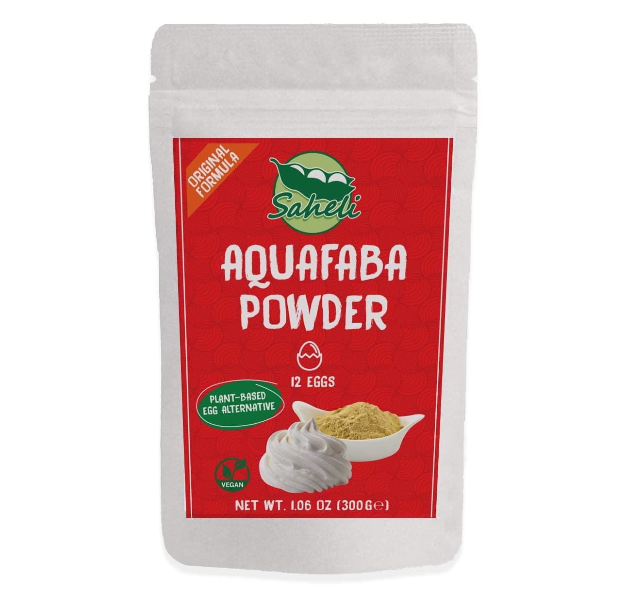 Saheli Aquafaba Powder (1.06oz) | Vegan & Plant Based Egg Substitute & Cocktail Foaming | Replaces 12 Eggs