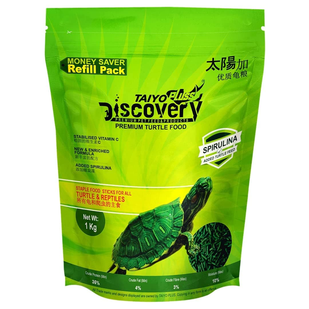 Taiyo Pluss Discovery Turtle Premium 1 Kg (Pack Of 1) By Ted Tabbies, Staple, All Life Stages, Seafood