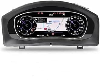 Digital Dash, Automotive Replacement Instrument Panel Gauges, Speedometer Instrument Cluster Replacement for VW Tiguan 2009 10 11 12 13 15 16 17 year, Digital Cluster Instrument Speedometer -12.3 inch