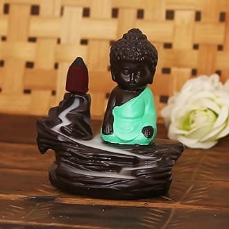 Green Buddha Backflow Smoke Fountain with 10 incenses